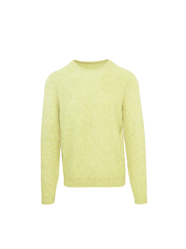 Malo Yellow Wool Cashmere Sweater 3