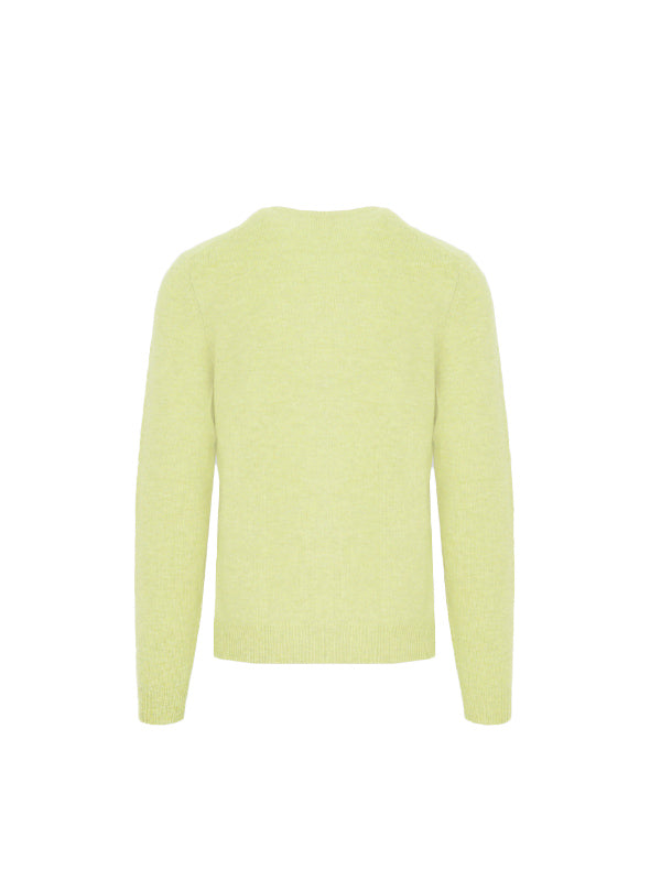 Malo Yellow Wool Cashmere Sweater 4