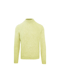 Malo Yellow Wool Cashmere Turtleneck Sweater