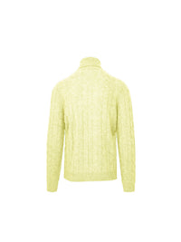 Malo Yellow Wool Cashmere Turtleneck Sweater 3