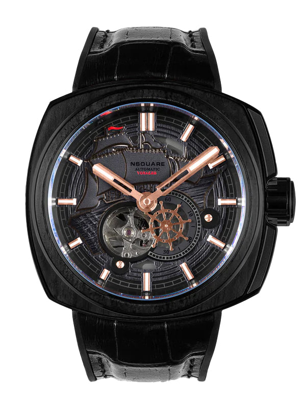 NSquare Voyager Automatic Watch N25.4 Black/RG