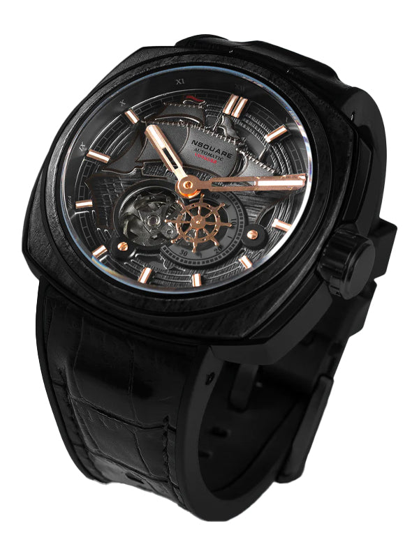 NSquare Voyager Automatic Watch N25.4 Black/RG 2