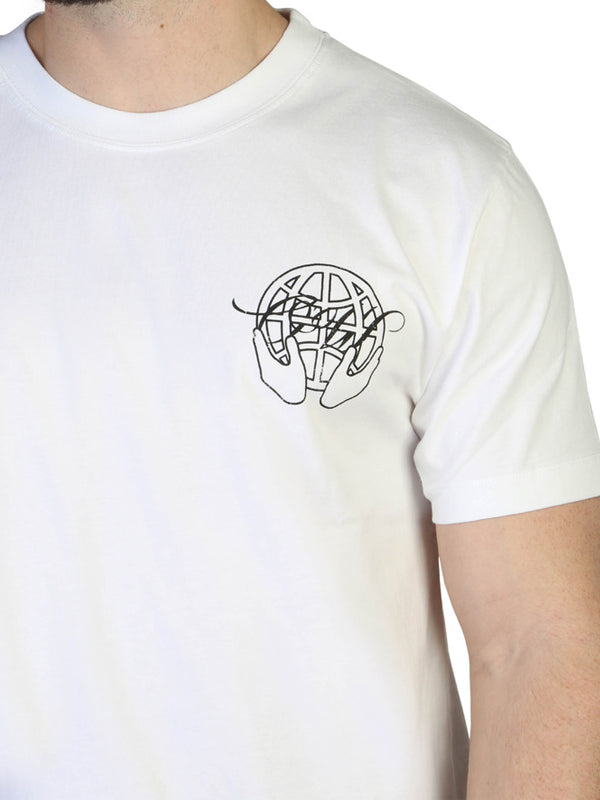 Off-White Hand Arrow-Print Slim T-shirt in White Color 5