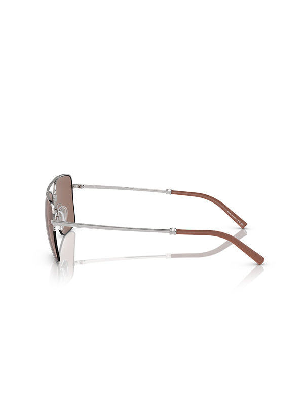 Oliver Peoples Roger Federer R-2 Sunglasses in Brick/Silver Sierra Color 4