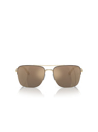 Oliver Peoples Roger Federer R-2 Sunglasses in Umber/Gold Desert Flash Mirror Color 2