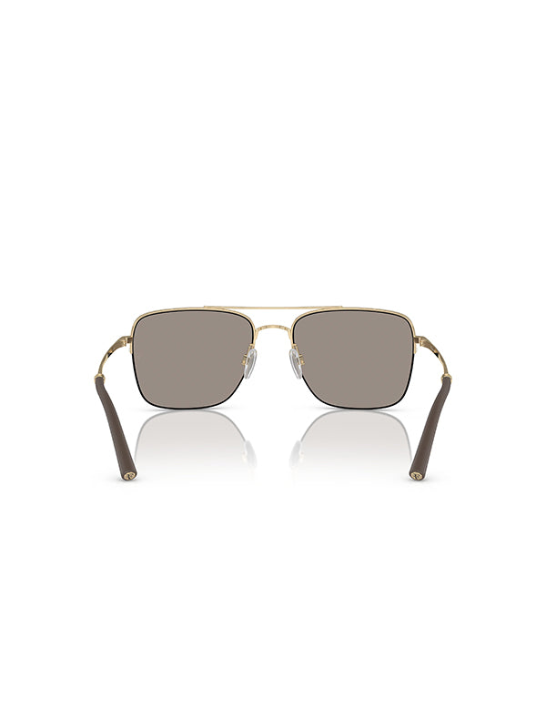 Oliver Peoples Roger Federer R-2 Sunglasses in Umber/Gold Desert Flash Mirror Color 5