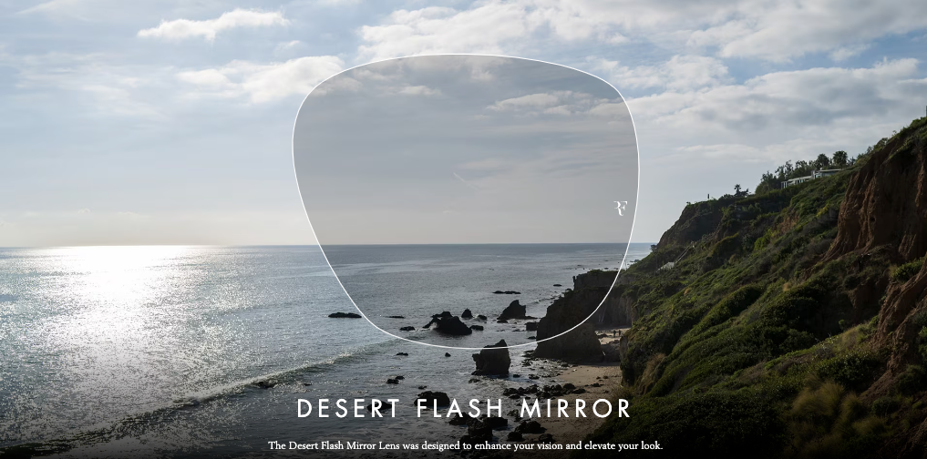 Oliver Peoples Roger Federer R-2 Sunglasses in Umber/Gold Desert Flash Mirror