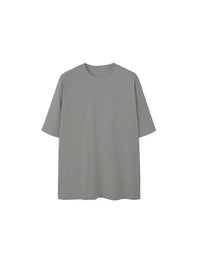 Oversized Drop Shoulder Short Sleeve T-Shirt in Grey Color