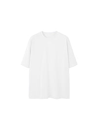 Oversized Drop Shoulder Short Sleeve T-Shirt in White Color