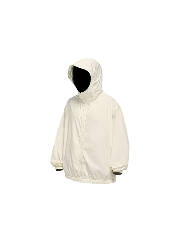 Packable Lightweight UV Protection Jacket in Cream Color