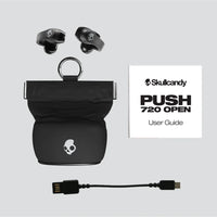 Skullcandy Push® 720 Open True Wireless Open-Ear Earbuds in Black/Silver Color