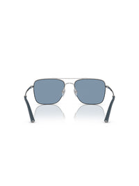 Oliver Peoples Roger Federer R-2 Sunglasses in Blue Ash/Brushed Silver Marine Color 5