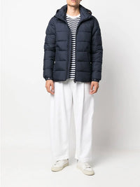 Save The Duck Boris Hooded Puffer Jacket in Blue Black Color 7