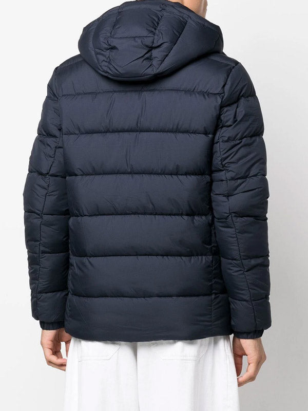 Save The Duck Boris Hooded Puffer Jacket in Blue Black Color 9