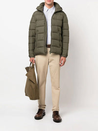 Save The Duck Boris Hooded Puffer Jacket in Green Color 7