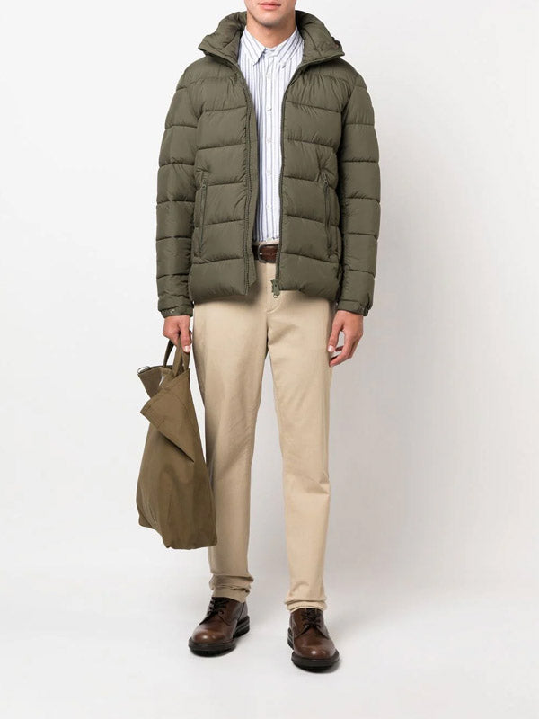 Save The Duck Boris Hooded Puffer Jacket in Green Color 7