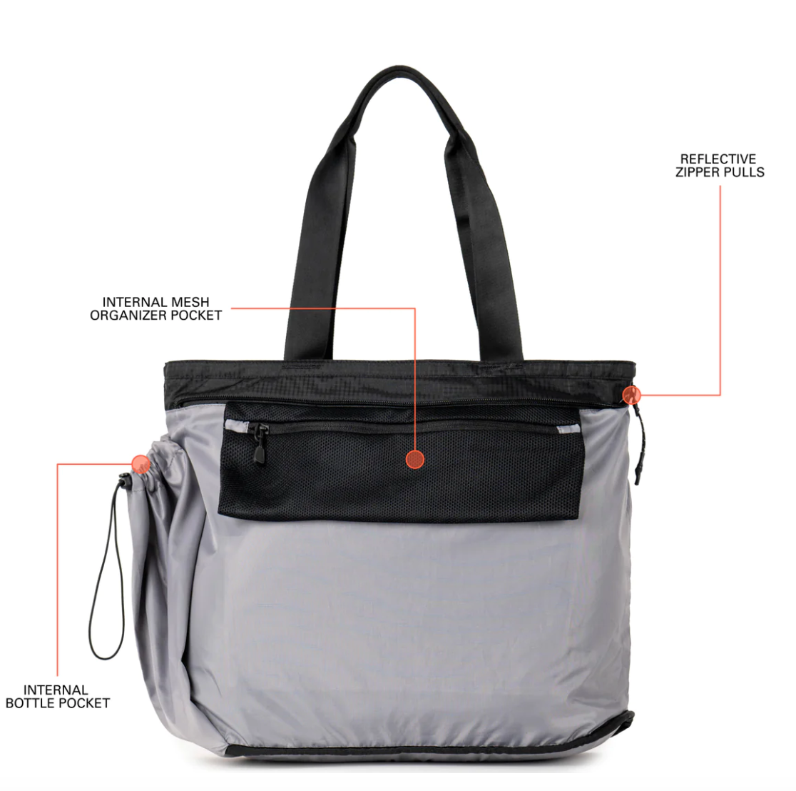 Rennen Ripstop Tote in Black Color 12