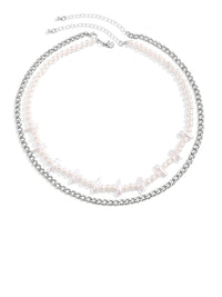 Set of 2 Beads and Chain Necklaces