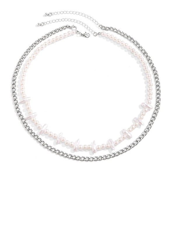 Set of 2 Beads and Chain Necklaces