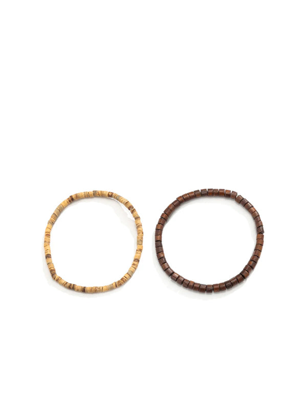 Set of 2 Wood Beads Bracelets 7