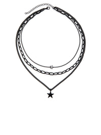 Set of 3 Stars & Chain Necklaces
