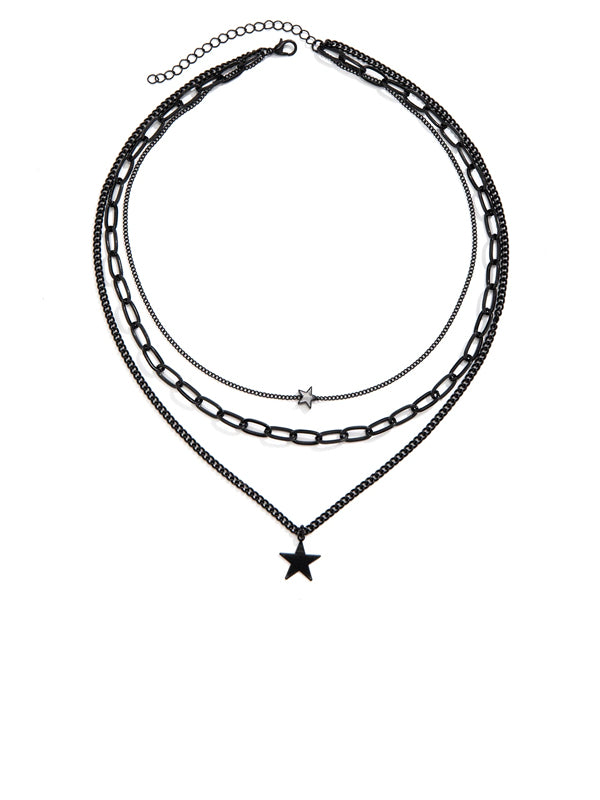 Set of 3 Stars & Chain Necklaces