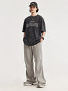 Side Pleated Sweatpants in Grey Color 8
