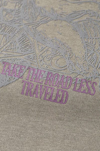 "Take The Road Less Traveled" Foam Print T-Shirt
