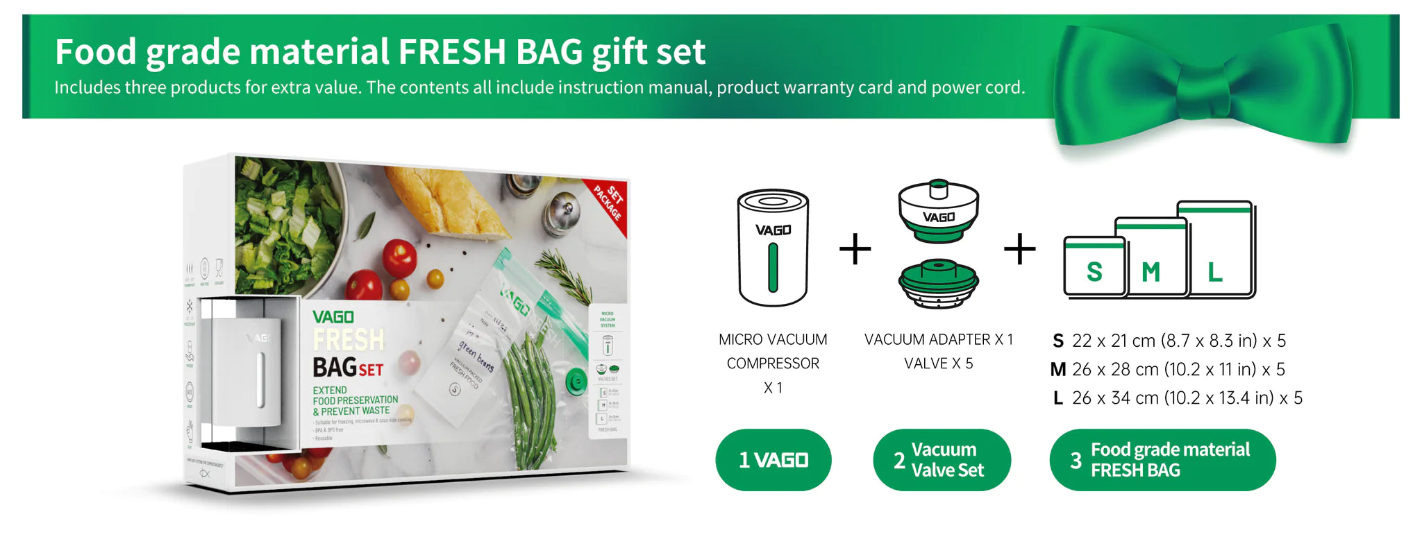 VAGO FRESH Bag Combo Set 3