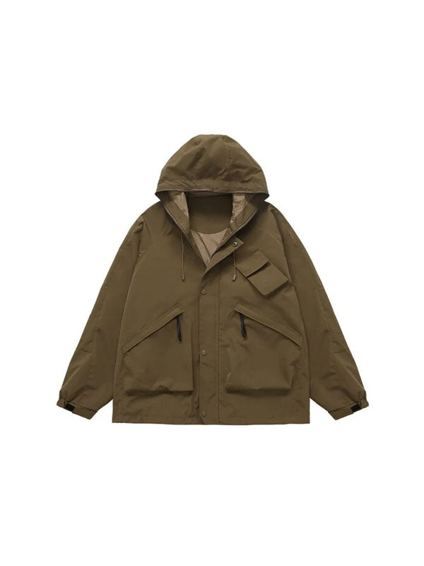 Windbreaker Jacket in Brown Color