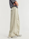 Wrinkled Baggy Pants in Khaki Color 6