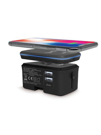 Travelmall Multi-functional Travel Adaptor with 10W Wireless Charger
