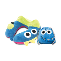 Travelmall Kid's Inflatable Neck Pillow With Patented 3D Pump, Dinosaur Edition