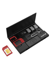 Travelmall Ultra Slim Multi-Storage SIM Card Organizer With Type C OTG Reader