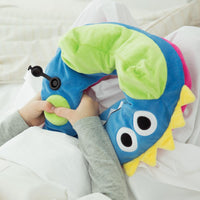 Travelmall Kid's Inflatable Neck Pillow With Patented 3D Pump, Dinosaur Edition