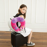 Travelmall Kid's Inflatable Neck Pillow With Patented 3D Pump, Unicorn Edition