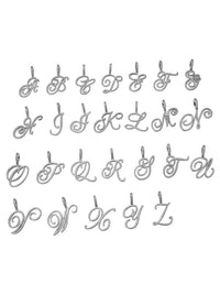 Alphabet Bling Necklace in Silver Color