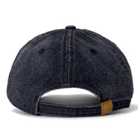 Black Distressed Denim Baseball Cap 5