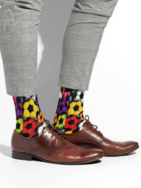 Colorful Soccer Ball Print Socks 2