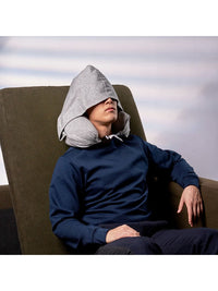 Determinant Hoodie Pillow in Mélange Grey Color 5