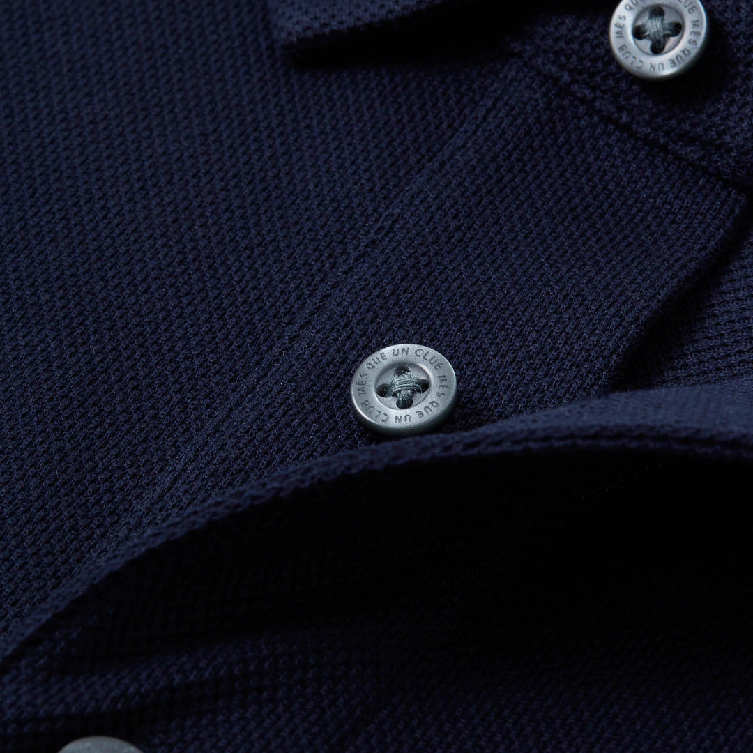 Determinant x FC Barcelona Regal Pique Polo Navy Shirt 8