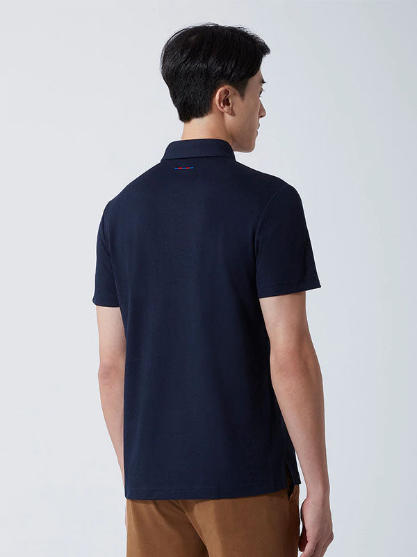 Determinant x FC Barcelona Regal Pique Polo Navy Shirt 9