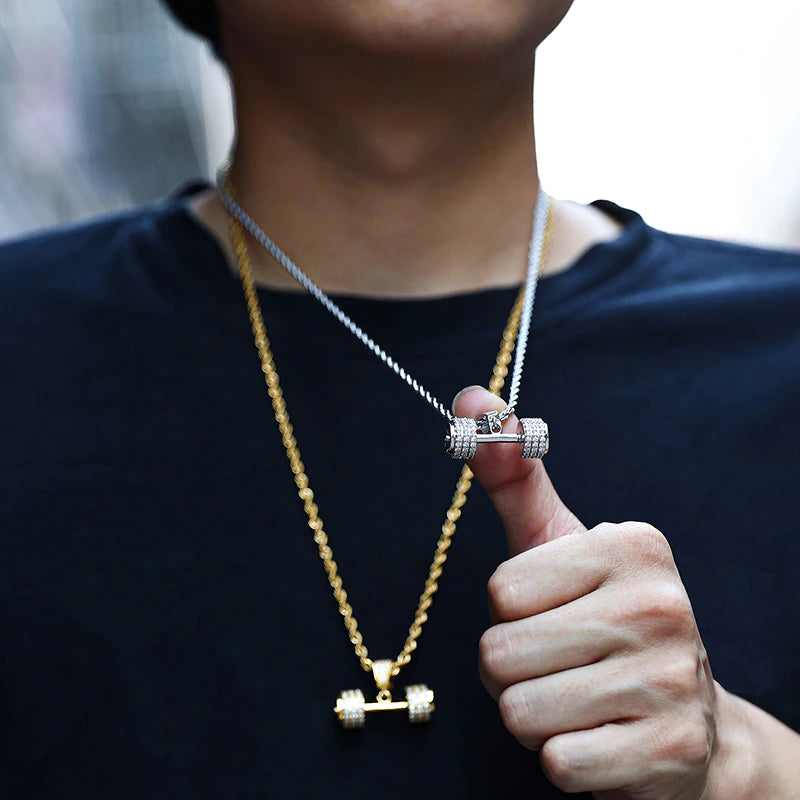 Dumbbell Rope Chain Necklace 2
