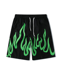 Flame Print Shirt and Shorts Set 5