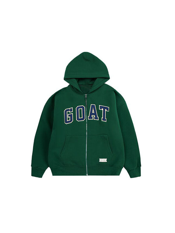 Goat Fleece Hoodie Jacket in Green Color THIS IS FOR HIM