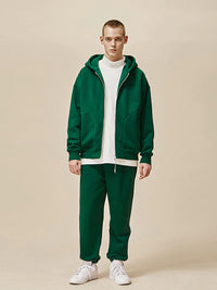 Green Hoodie Fleece Jacket 2