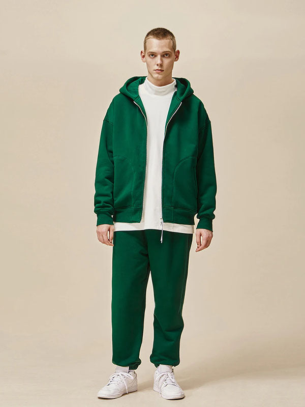 Green Hoodie Fleece Jacket 2
