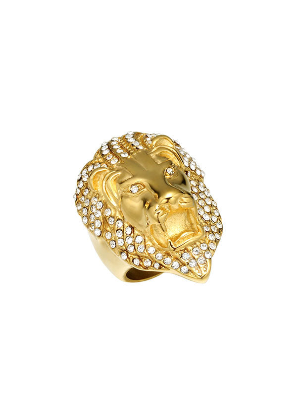 Gold lion pinky on sale ring