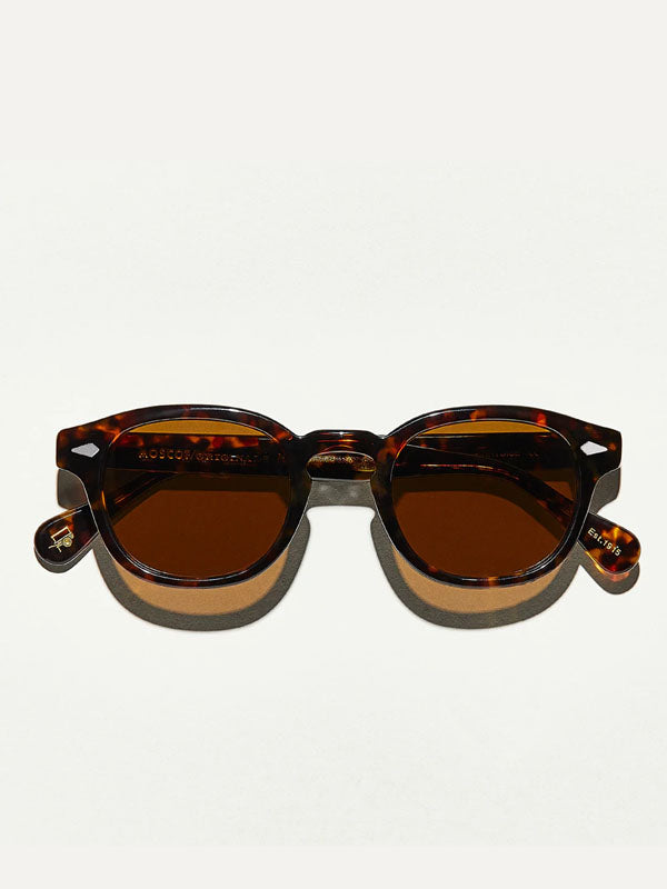 Moscot Lemtosh Sun Sunglasses In Tortoise with Cosmitan Brown Lens Color 2