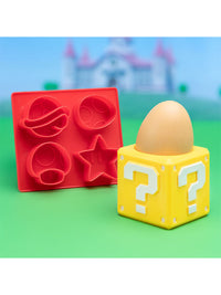 Paladone Super Mario Question Block Egg Cup & Toast Cutter Set